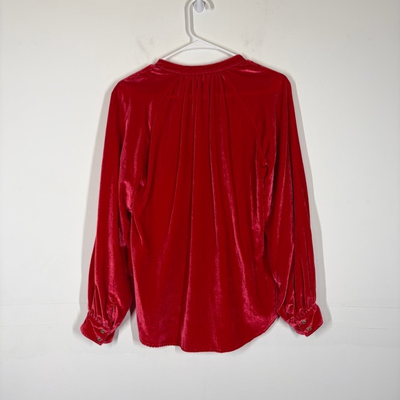 Anthropologie Pilcro Velvet Puff Sleeve Top Size Small - Picture 5 of 10